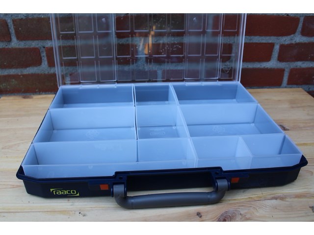 4x raaco carrylite 55/5x10 assortimentskoffer 9-vakken - afbeelding 1 van  11