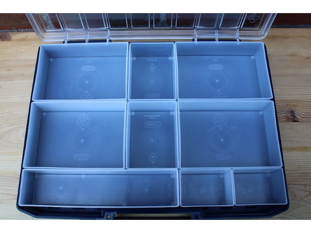 4x raaco carrylite 55/5x10 assortimentskoffer 9-vakken - afbeelding 11 van  11