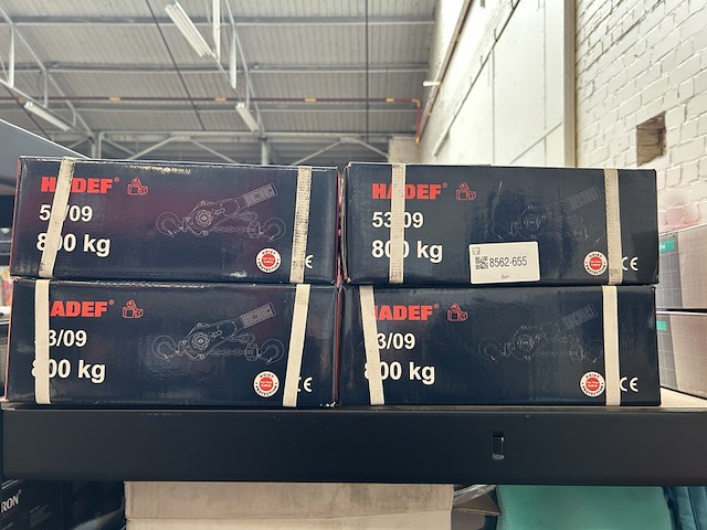 4x rateltakel met lastbegrenzer, hadef, 53/09 800 kg - afbeelding 1 van  3