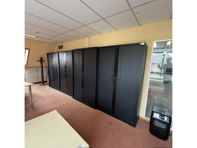 4x roldeurkast, zwart - afbeelding 1 van  3