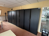 4x roldeurkast, zwart - afbeelding 1 van  3