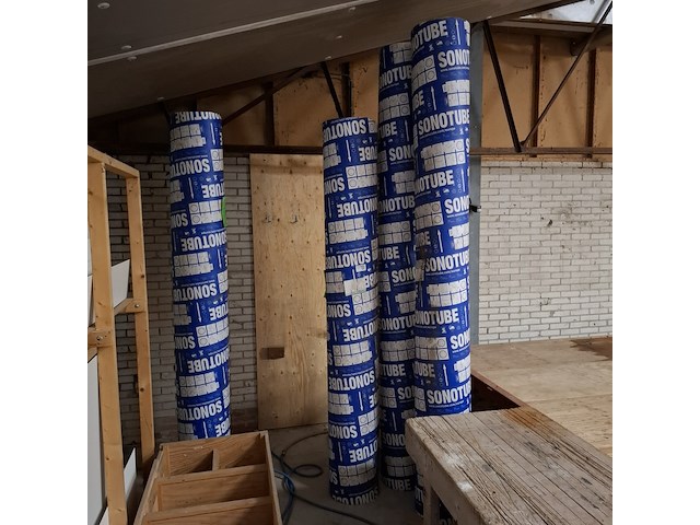 4x ronde betonbekisting , sonotube - afbeelding 1 van  3