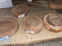 4x rosewood schijven, dikte 70-80mm, ø 300-350mm - afbeelding 1 van  2