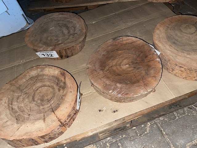 4x rosewood schijven, dikte 70-80mm, ø 300mm - afbeelding 1 van  2