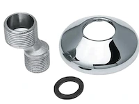 4x s-aansluitingen met wandrozetten grohe, 12959, chroom