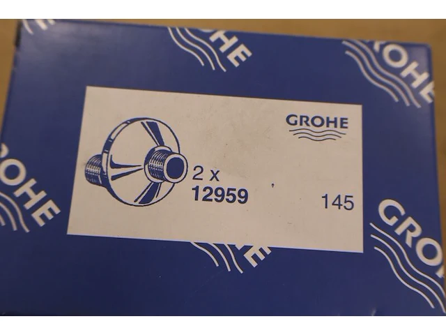 4x s-aansluitingen met wandrozetten grohe, 12959, chroom - afbeelding 2 van  8