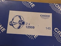4x s-aansluitingen met wandrozetten grohe, 12959, chroom - afbeelding 2 van  8