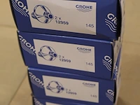 4x s-aansluitingen met wandrozetten grohe, 12959, chroom - afbeelding 5 van  8