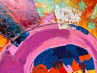 4x s. rasmussen ‘power of colour’ origineel olieverfschilderij op doek - afbeelding 2 van  7