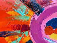 4x s. rasmussen ‘power of colour’ origineel olieverfschilderij op doek - afbeelding 3 van  7