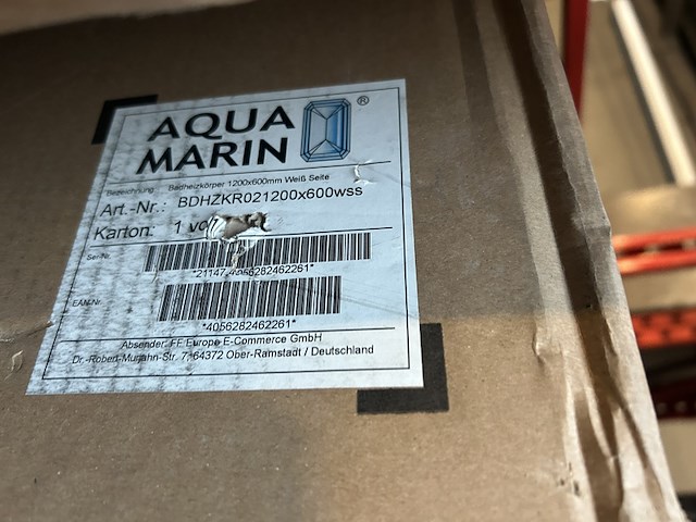 4x sanitair/badkamer accessoires w.o. design radiator aquamarin - afbeelding 5 van  6