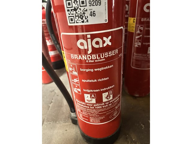 4x schuim brandblusser, ajax, schuimblusser, rood - afbeelding 2 van  2