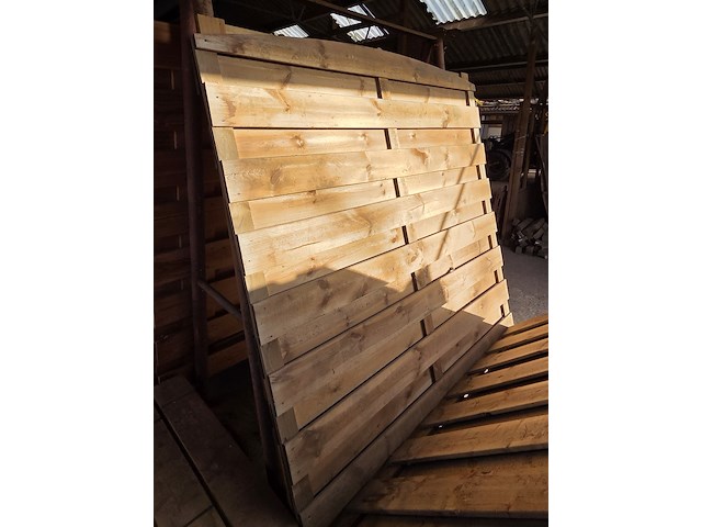 4x schuttingpaneel, o.a. hillhout - afbeelding 4 van  5