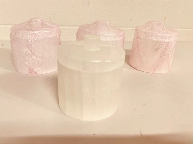 4x seleniet pot met deksel - afbeelding 1 van  4