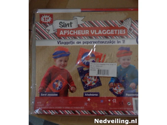 4x sint afscheurvlaggetjes 6 st - afbeelding 1 van  3