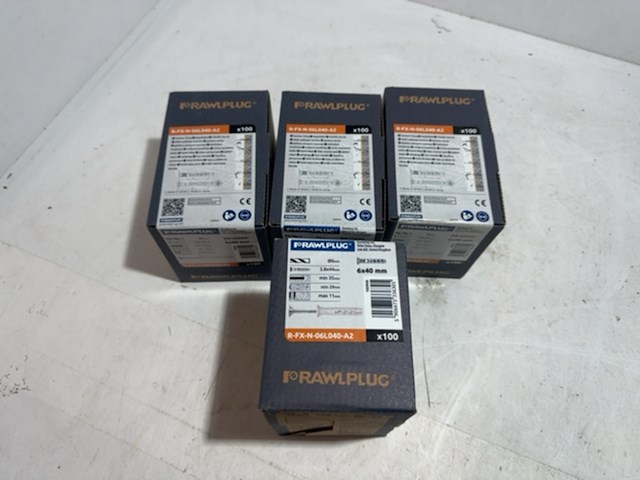4x slagplug 6x40 mm, rawlplug, r-fx-n-l nylon, doos van 100 stuks - afbeelding 3 van  5