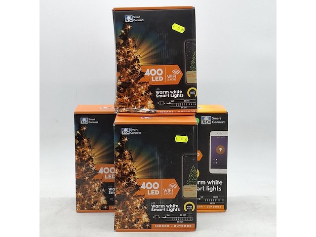 4x slinger met ledlampjes, lsc smart connect, warm white smart lights - afbeelding 1 van  6