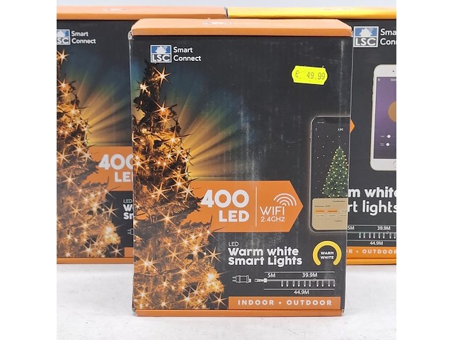 4x slinger met ledlampjes, lsc smart connect, warm white smart lights - afbeelding 5 van  6