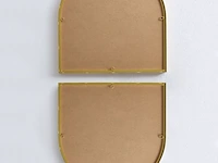 4x spiegels met boogvorm 2-delig – 60 x 50 cm – verticaal & horizontaal ophangbaar vidi, skara - afbeelding 4 van  6