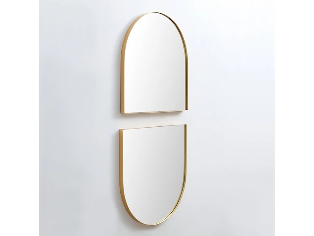 4x spiegels met boogvorm 2-delig – 60 x 50 cm – verticaal & horizontaal ophangbaar vidi, skara - afbeelding 1 van  6