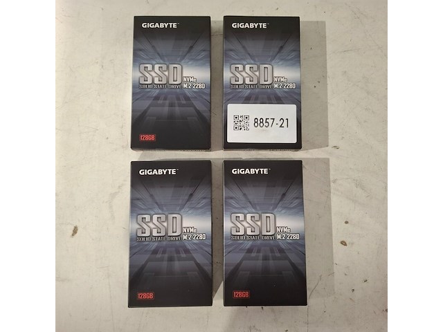 4x ssd kaart 128gb, gigabyte, nvme m.2 2280, 2022 - afbeelding 1 van  2