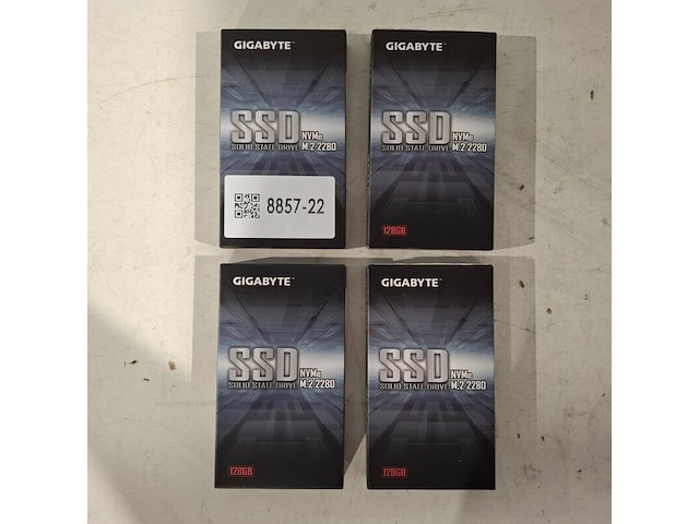 4x ssd kaart 128gb, gigabyte, nvme m.2 2280, 2022 - afbeelding 1 van  2
