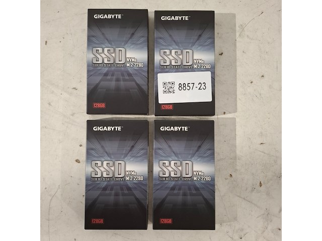 4x ssd kaart 128gb, gigabyte, nvme m.2 2280, 2022 - afbeelding 1 van  2