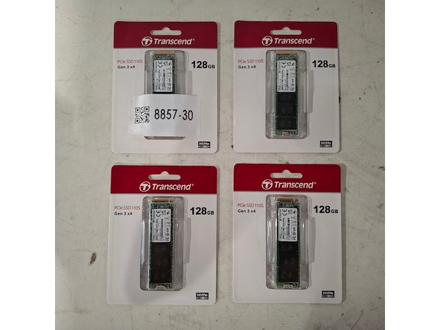 4x ssd kaart 128gb, transcend, pcie ssd 110s gen 3 x4 - afbeelding 1 van  2