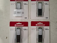 4x ssd kaart 128gb, transcend, pcie ssd 110s gen 3 x4