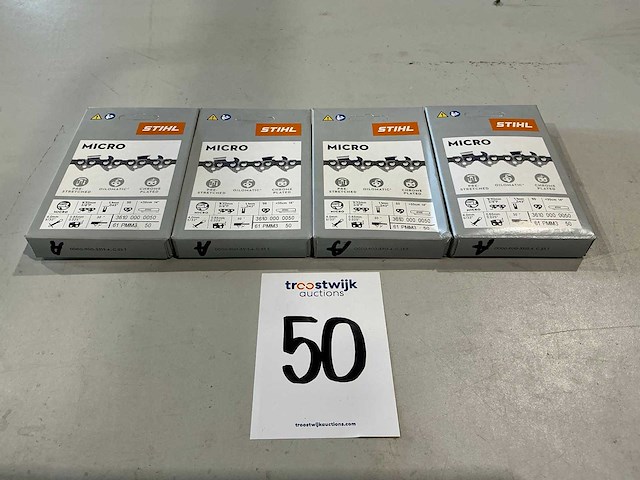 4x stihl 3610 000 0050 ketting voor kettingzaag - afbeelding 1 van  3