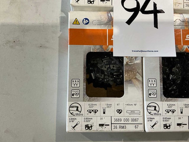4x stihl 3689 000 0067 ketting voor kettingzaag - afbeelding 2 van  2
