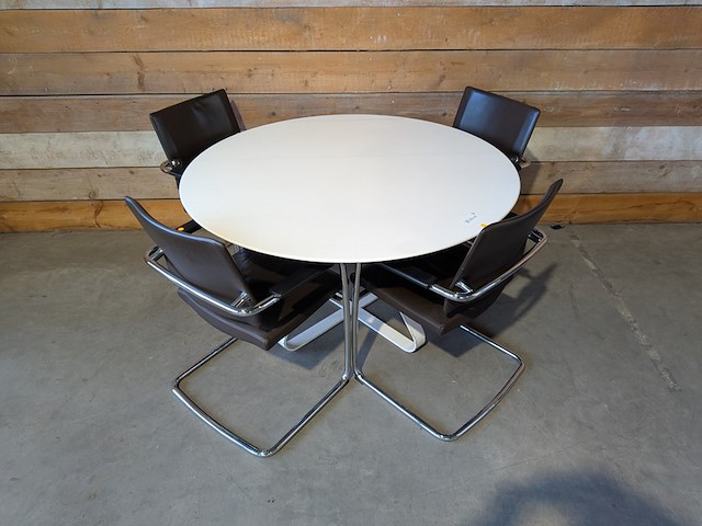 4x stoel in lederlook, mpiù, 2010, incl. tafel - afbeelding 1 van  10