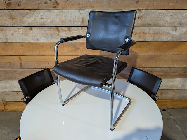 4x stoel in lederlook, mpiù, 2010, incl. tafel - afbeelding 3 van  10