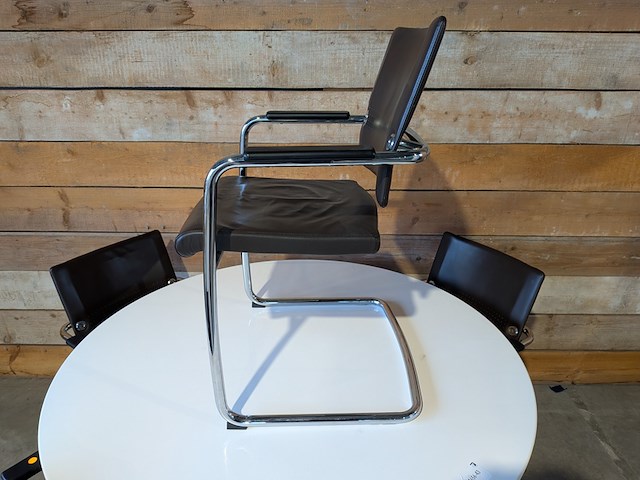 4x stoel in lederlook, mpiù, 2010, incl. tafel - afbeelding 4 van  10