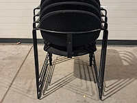 4x stoffen stoelen, zwart - afbeelding 3 van  8