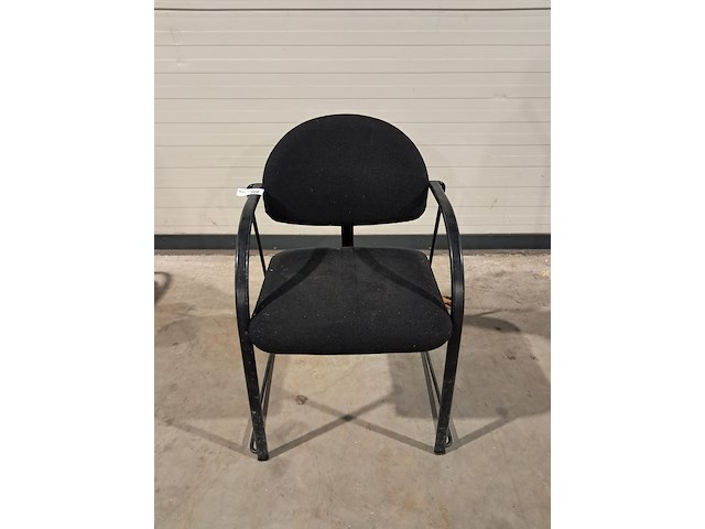 4x stoffen stoelen, zwart - afbeelding 4 van  8