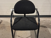 4x stoffen stoelen, zwart - afbeelding 4 van  8