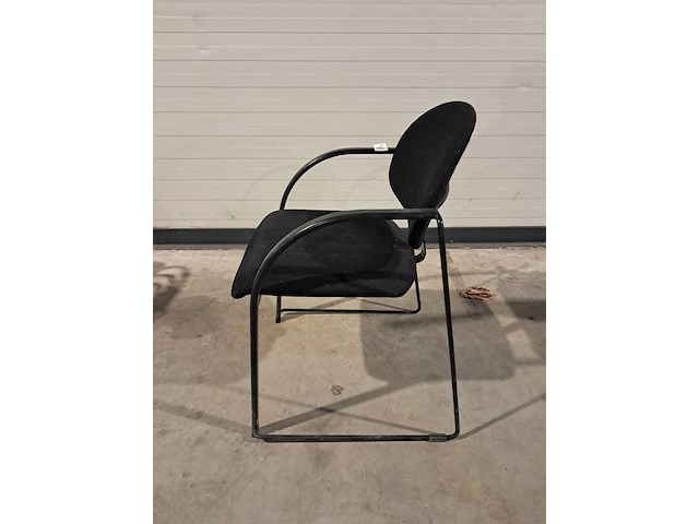 4x stoffen stoelen, zwart - afbeelding 5 van  8