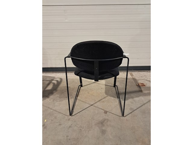 4x stoffen stoelen, zwart - afbeelding 6 van  8