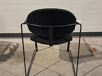 4x stoffen stoelen, zwart - afbeelding 6 van  8