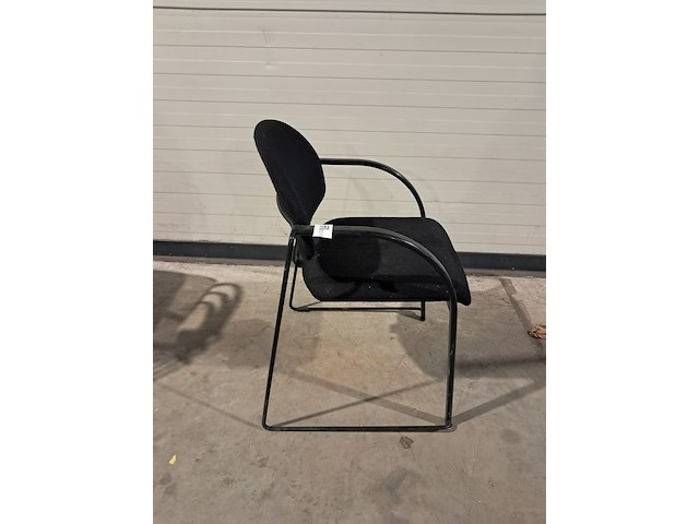 4x stoffen stoelen, zwart - afbeelding 7 van  8