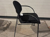 4x stoffen stoelen, zwart - afbeelding 7 van  8