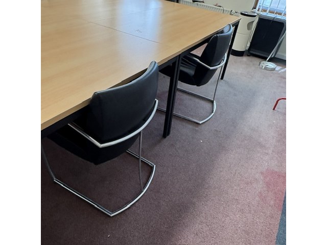 4x tafel, beuken/zwart - afbeelding 4 van  7