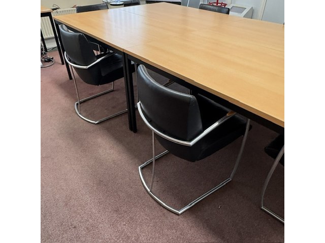 4x tafel, beuken/zwart - afbeelding 6 van  7