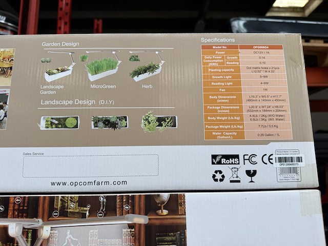 4x tafelplantentuin met leeslampje en zuurstofcirculatiesysteem opcom, o2 garden - afbeelding 4 van  5