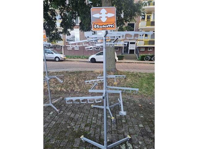 4x tassenrekken op wielen., grijs - afbeelding 4 van  7