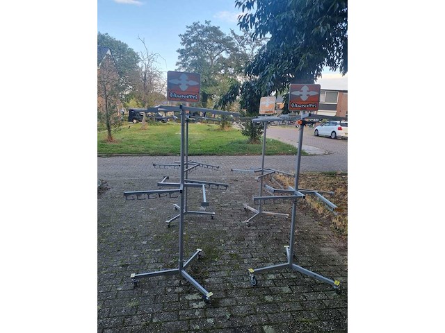 4x tassenrekken op wielen., grijs - afbeelding 5 van  7