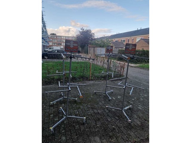 4x tassenrekken op wielen., grijs - afbeelding 6 van  7