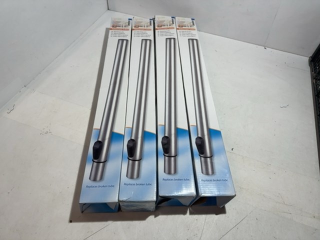 4x telescoopbuis (insteek - click), scanpart, zilver/metaal, 35 mm - afbeelding 1 van  3