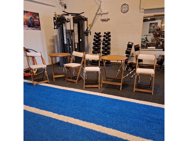 4x terrasstoel met 2x terrastafel - afbeelding 1 van  8